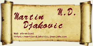 Martin Đaković vizit kartica